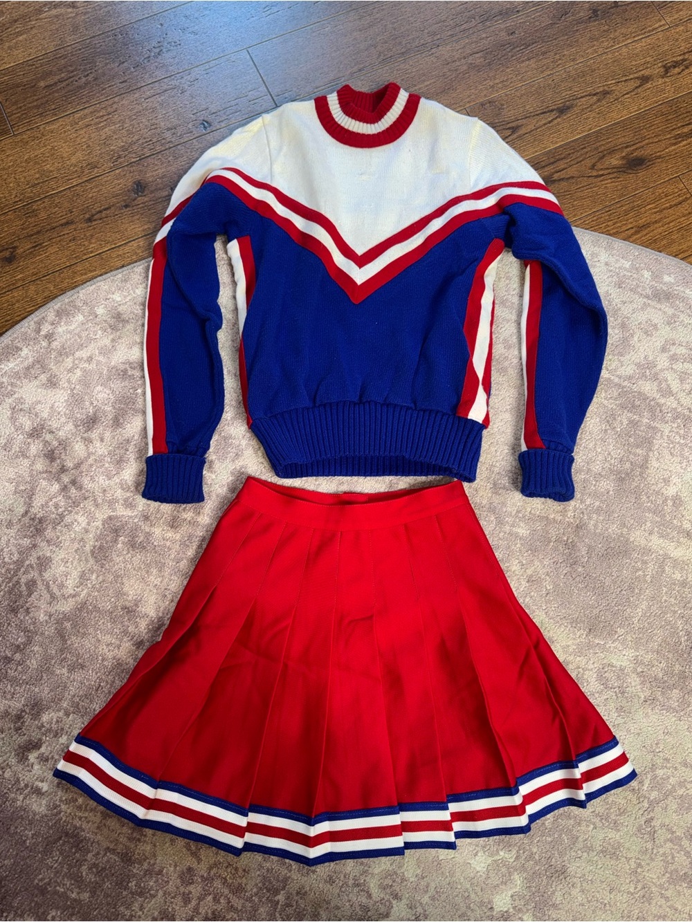 Elite Cheerleader Vintage Women’s XS/S Red White Blue Cheerleader Uniform Set
